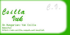 csilla vuk business card